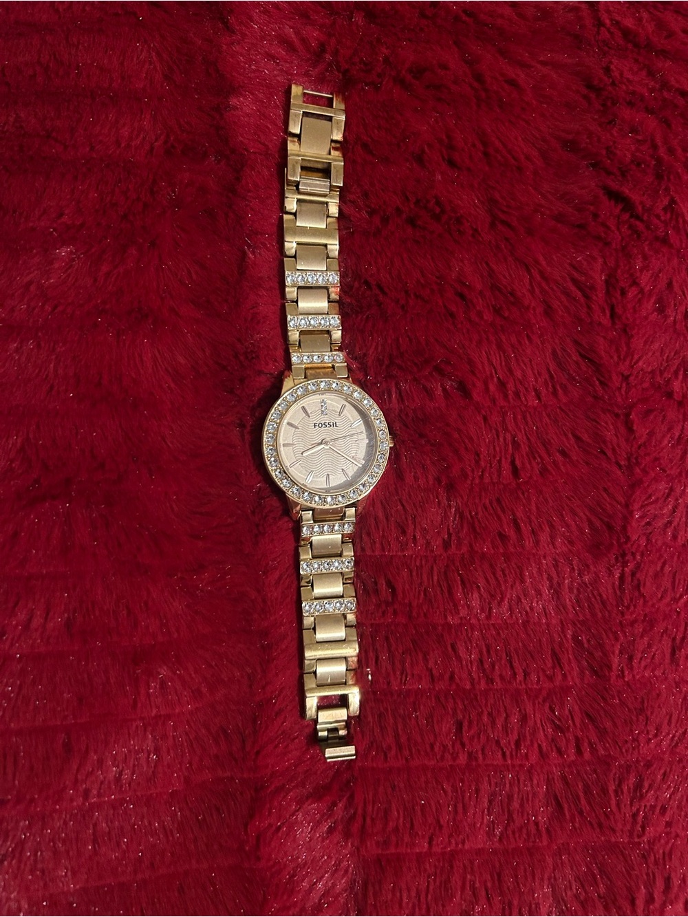 Fossil Gold Crystal-Accent Women's Bracelet Watch